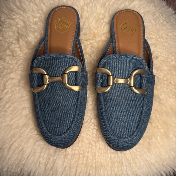 White Mountain Stylish Vintage Blue Castor Mule for Women Size 6 - Picture 4 of 10